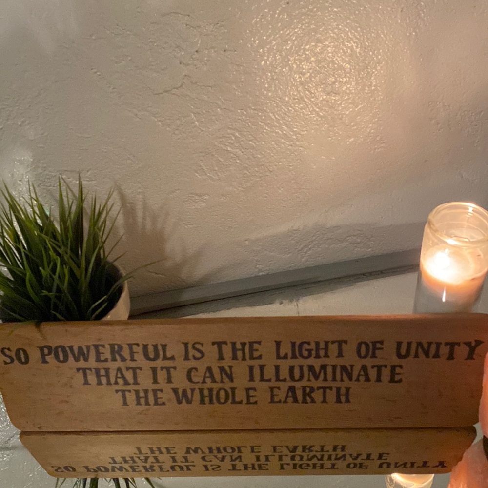 Beautiful handmade wooden sign.
